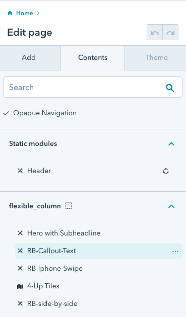Contents Sidebar