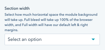 Section Width