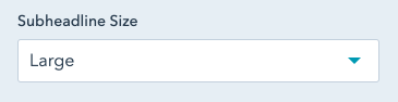 Subheadline size