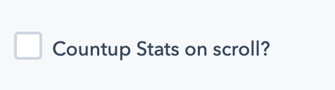 Countup stats