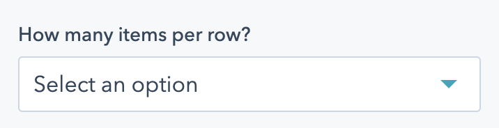 Items per row
