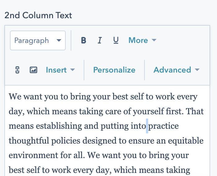 Wrapped Text - 2nd Column