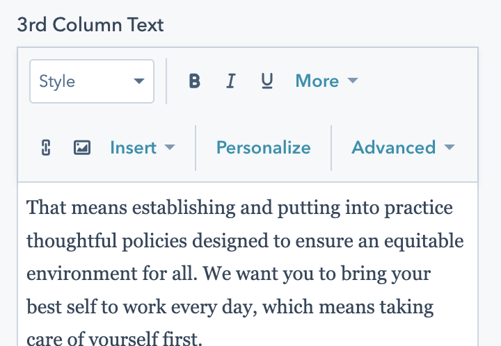 Wrapped Text - 3rd Column